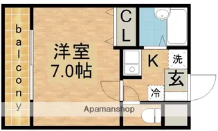 エクスランス月見坂【1階】の間取り