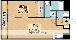 ドルチェ茶屋ヶ坂【5階】の間取り