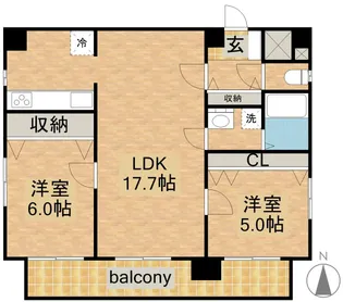 グランプラス覚王山【2階】の間取り