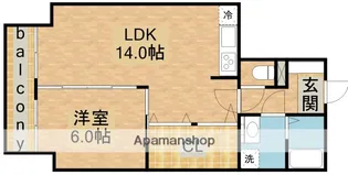 シャンポール古出来【9階】の間取り