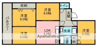 本山マンション【3階】の間取り