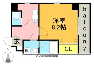 1Kの間取り画像