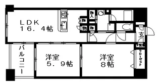 グランデージ泉【6階】の間取り