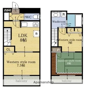 アミティ安田【4階】の間取り