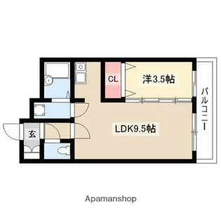 XーOVER21覚王山【5階】の間取り