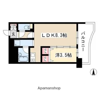 X-over21覚王山【5階】の間取り