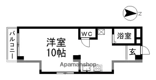 ハウス108筒井【3階】の間取り