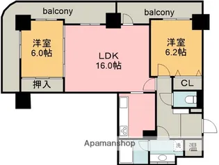 ザ・シーン徳川園【7階】の間取り