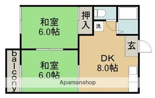 フォーブル赤坂【2階】の間取り