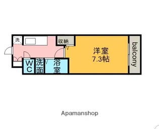 エステート茶屋が坂【3階】の間取り