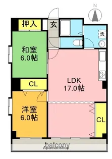 マンション葵【2階】の間取り