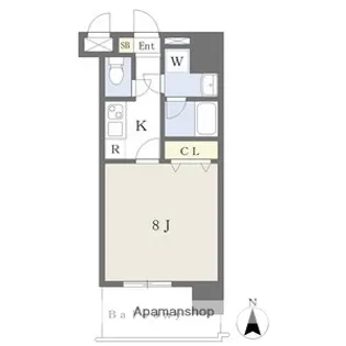 カレント茶屋が坂【4階】の間取り