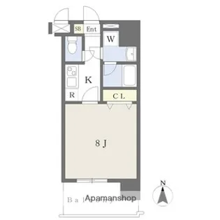 カレント茶屋が坂【12階】の間取り