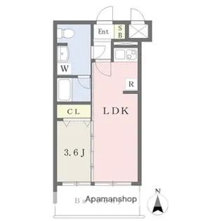 カレント茶屋が坂【12階】の間取り