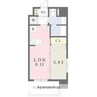 カレント茶屋が坂【8階】の間取り
