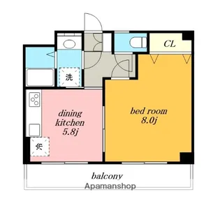 ヒルズ雅【2階】の間取り