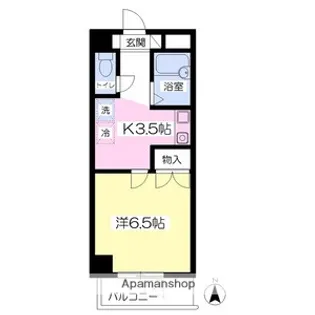 ジュネス北千種【6階】の間取り