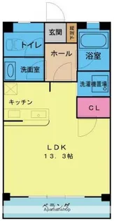 OS・SKYマンション鹿子【4階】の間取り