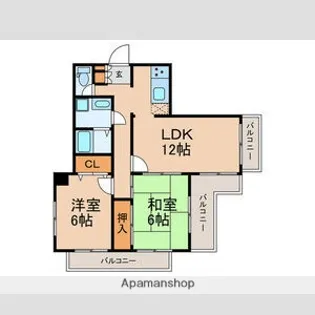 ルブラン本山【4階】の間取り