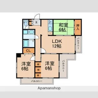 ルブラン本山【3階】の間取り
