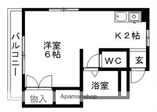 ブラウシュピーゲル【2階】の間取り