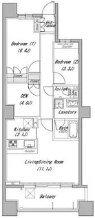 パークアクシス白壁【1階】の間取り