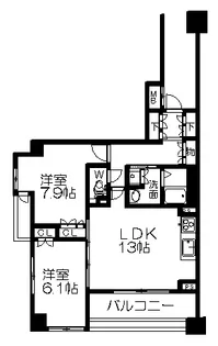 パークアクシス白壁【1階】の間取り