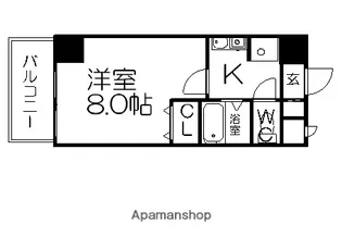 覚王山エクセル【8階】の間取り