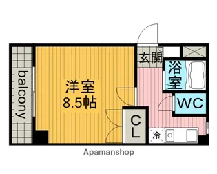 ロアール明日香【1階】の間取り