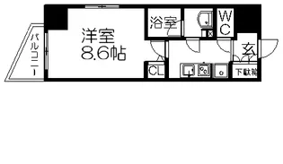 エルスタンザ徳川【8階】の間取り