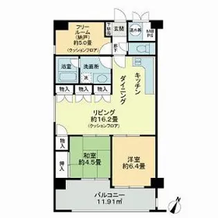 ライオンズマンション覚王山第2【4階】の間取り