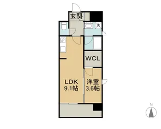 エルスタンザ葵【4階】の間取り