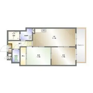 シャトーマスヒコ【2階】の間取り