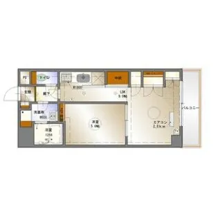 STUDIO DUO 1252【4階】の間取り