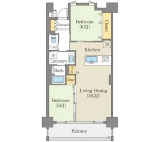 白壁リンクス【5階】の間取り