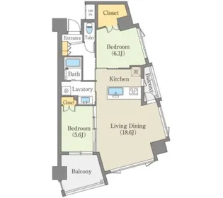 白壁リンクス【7階】の間取り