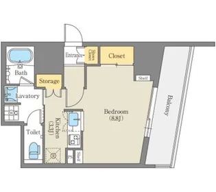 CORNES HOUSE NAGOYA【1107号室】の間取り