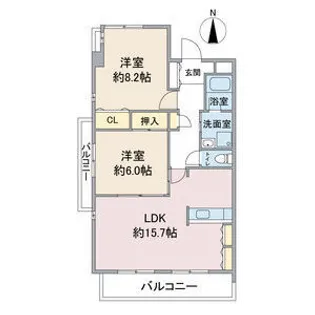 リアン東山【4階】の間取り