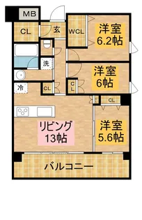 グランドゥール覚王山大島【2階】の間取り
