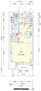 プレサンスジェネ千種内山【0210号室】の間取り