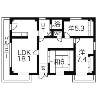 DEUXIEME SAWADA(ドゥジェームサワダ)【301号室】の間取り