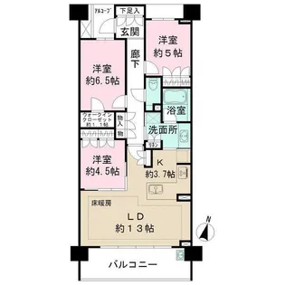 ザ・パークハウス東山レジデンス【1階】の間取り
