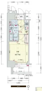 プレサンス桜通ザ・タイムズ【0701号室】の間取り