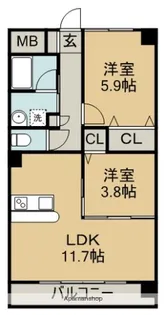 グランレコルト【4階】の間取り