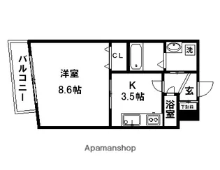 愛知県名古屋市千種区今池4丁目【マンション】の間取り
