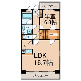 ENCHANTE 泉【9階】の間取り