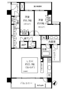 東山公園レジデンス【3階】の間取り