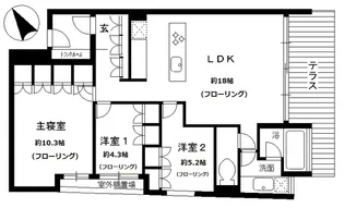 VISCONTI覚王山【1階】の間取り