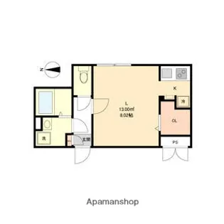 BRANCHE覚王山Ⅱ【3階】の間取り