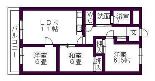 グランシャリオ【5階】の間取り